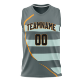 Custom Unisex Gray & Silver Pattern Basketball Jersey BS0000560304