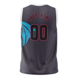 Custom Unisex Black & Blue Pattern Basketball Jersey BS0000580120