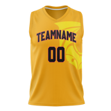 Custom Unisex Light Orange & Yellow Pattern Basketball Jersey BS0000581112