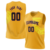 Custom Unisex Light Orange & Yellow Pattern Basketball Jersey