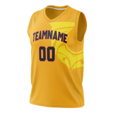 Custom Unisex Light Orange & Yellow Pattern Basketball Jersey BS0000581112