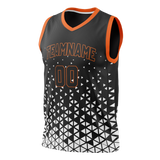 Custom Unisex Black & White Pattern Basketball Jersey BS0000590102