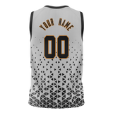 Custom Unisex White & Black Pattern Basketball Jersey BS0000590201