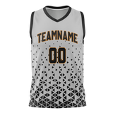 Custom Unisex White & Black Pattern Basketball Jersey BS0000590201