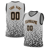 Custom Unisex White & Black Pattern Basketball Jersey