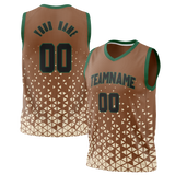 Custom Unisex Brown & Cream Pattern Basketball Jersey