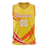 Custom Unisex Yellow & Orange Pattern Basketball Jersey BS0000611210