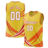 Custom Unisex Yellow & Orange Pattern Basketball Jersey