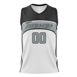 Custom Unisex Black & White Pattern Basketball Jersey BS0000670102