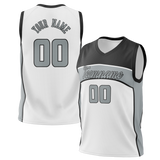 Custom Unisex Black & White Pattern Basketball Jersey