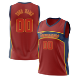 Custom Unisex Red & Royal Blue Pattern Basketball Jersey BS0000670919