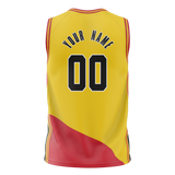 Custom Team Design Yellow & Red Colors Design Sports Basketball Jersey BS00AH011209