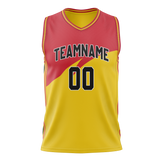 Custom Team Design Yellow & Red Colors Design Sports Basketball Jersey BS00AH011209