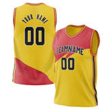 Custom Team Design Yellow & Red Colors Design Sports Basketball Jersey