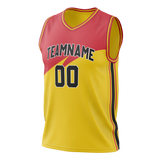 Custom Team Design Yellow & Red Colors Design Sports Basketball Jersey BS00AH011209