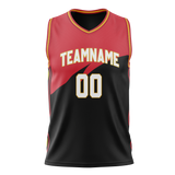 Custom Team Design Black & Red Colors Design Sports Basketball Jersey BS00AH020109