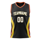 Custom Team Design Black & Yellow Colors Design Sports Basketball Jersey BS00AH030112