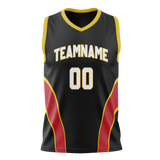 Custom Team Design Black & Red Colors Design Sports Basketball Jersey BS00AH050109