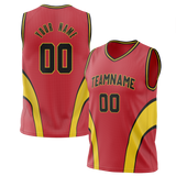 Custom Team Design Red & Yellow Colors Design Sports Basketball Jersey