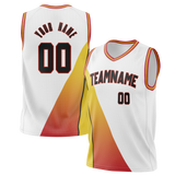 Custom Team Design White & Red Colors Design Sports Basketball Jersey