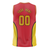 Custom Team Design Red & Yellow Colors Design Sports Basketball Jersey BS00AH080912