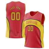 Custom Team Design Red & Yellow Colors Design Sports Basketball Jersey BS00AH080912