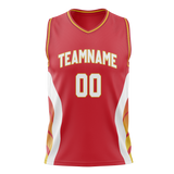 Custom Team Design Red & White Colors Design Sports Basketball Jersey BS00AH090902