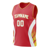 Custom Team Design Red & White Colors Design Sports Basketball Jersey BS00AH090902