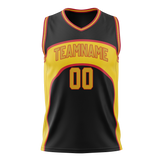 Custom Team Design Black & Yellow Colors Design Sports Basketball Jersey BS00AH100112