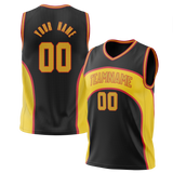 Custom Team Design Black & Yellow Colors Design Sports Basketball Jersey