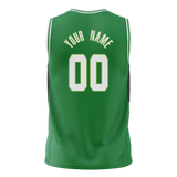 Custom Team Design Green & White Colors Design Sports Basketball Jersey BS00BC011402