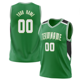 Custom Team Design Green & White Colors Design Sports Basketball Jersey