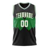 Custom Team Design Black & Green Colors Design Sports Basketball Jersey BS00BC030114