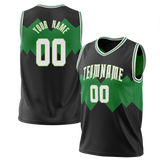 Custom Team Design Black & Green Colors Design Sports Basketball Jersey