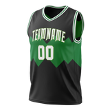 Custom Team Design Black & Green Colors Design Sports Basketball Jersey BS00BC030114