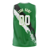 Custom Team Design Green & Black Colors Design Sports Basketball Jersey BS00BC041401