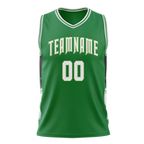 Custom Team Design Green & Black Colors Design Sports Basketball Jersey BS00BC051401