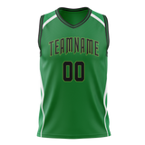 Custom Team Design Green & White Colors Design Sports Basketball Jersey BS00BC071402