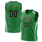 Custom Team Design Green & White Colors Design Sports Basketball Jersey