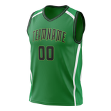 Custom Team Design Green & White Colors Design Sports Basketball Jersey BS00BC071402