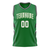 Custom Team Design Green & Black Colors Design Sports Basketball Jersey BS00BC081401