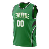 Custom Team Design Green & Black Colors Design Sports Basketball Jersey BS00BC081401