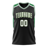 Custom Team Design Black & Green Colors Design Sports Basketball Jersey BS00BC090114