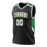 Custom Team Design Black & Green Colors Design Sports Basketball Jersey BS00BC090114