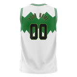 Custom Team Design White & Green Colors Design Sports Basketball Jersey BS00BC100214