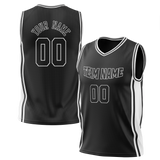 Custom Team Design Black & White Colors Design Sports Basketball Jersey