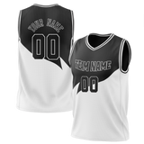 Custom Team Design White & Black Colors Design Sports Basketball Jersey