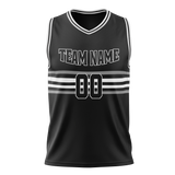 Custom Team Design Black & White Colors Design Sports Basketball Jersey BS00BN050102