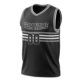 Custom Team Design Black & White Colors Design Sports Basketball Jersey BS00BN050102