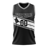 Custom Team Design Black & White Colors Design Sports Basketball Jersey BS00BN070102